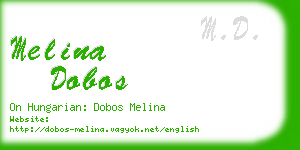melina dobos business card